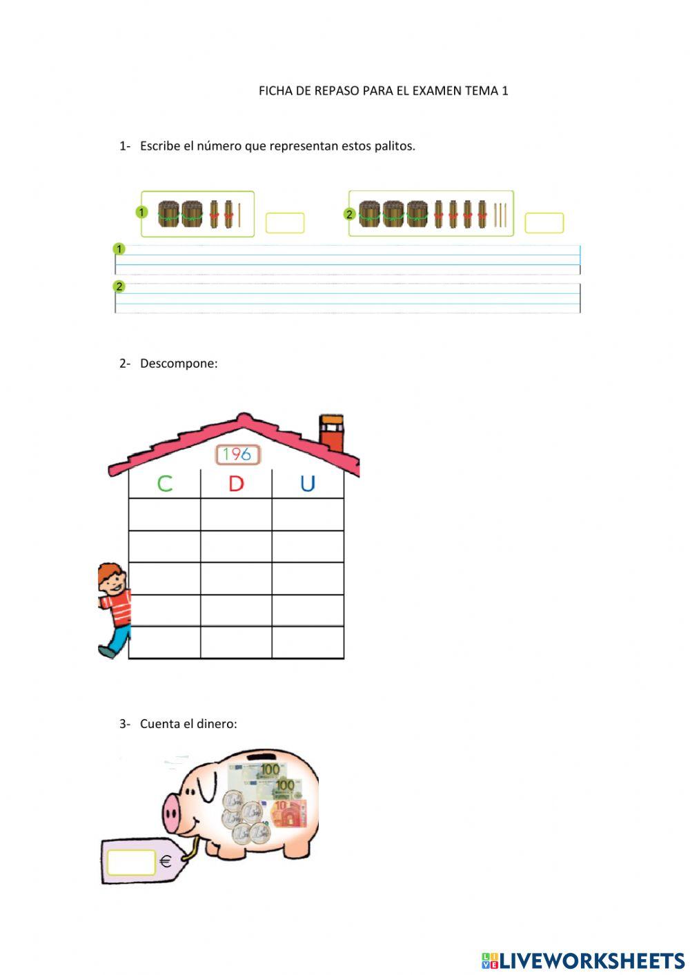 Ficha numeracion segundo
