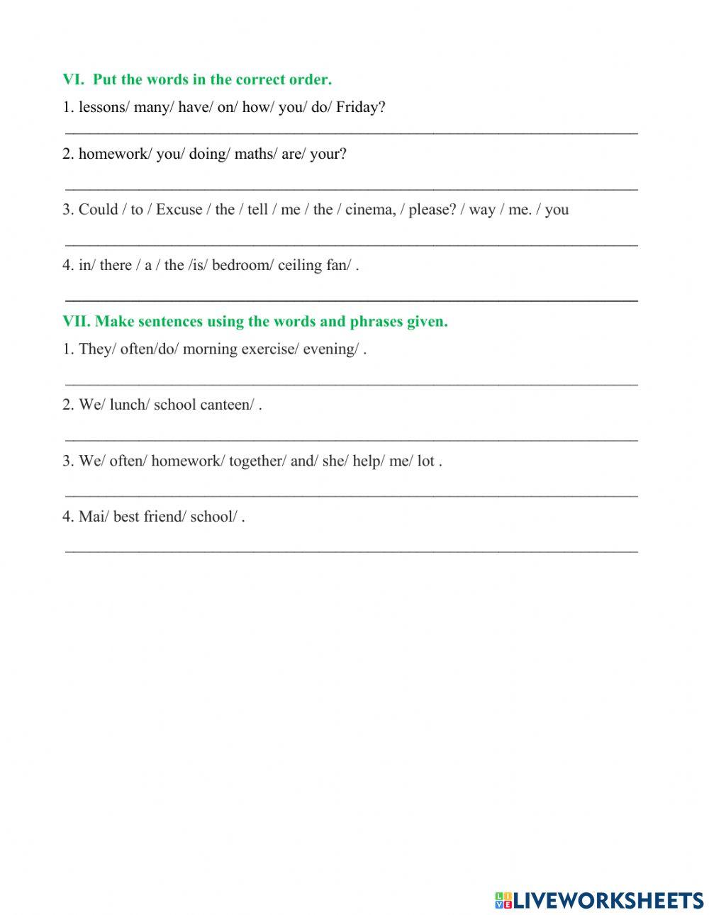 Grade 6 Mid term 1 Test No 1 Global