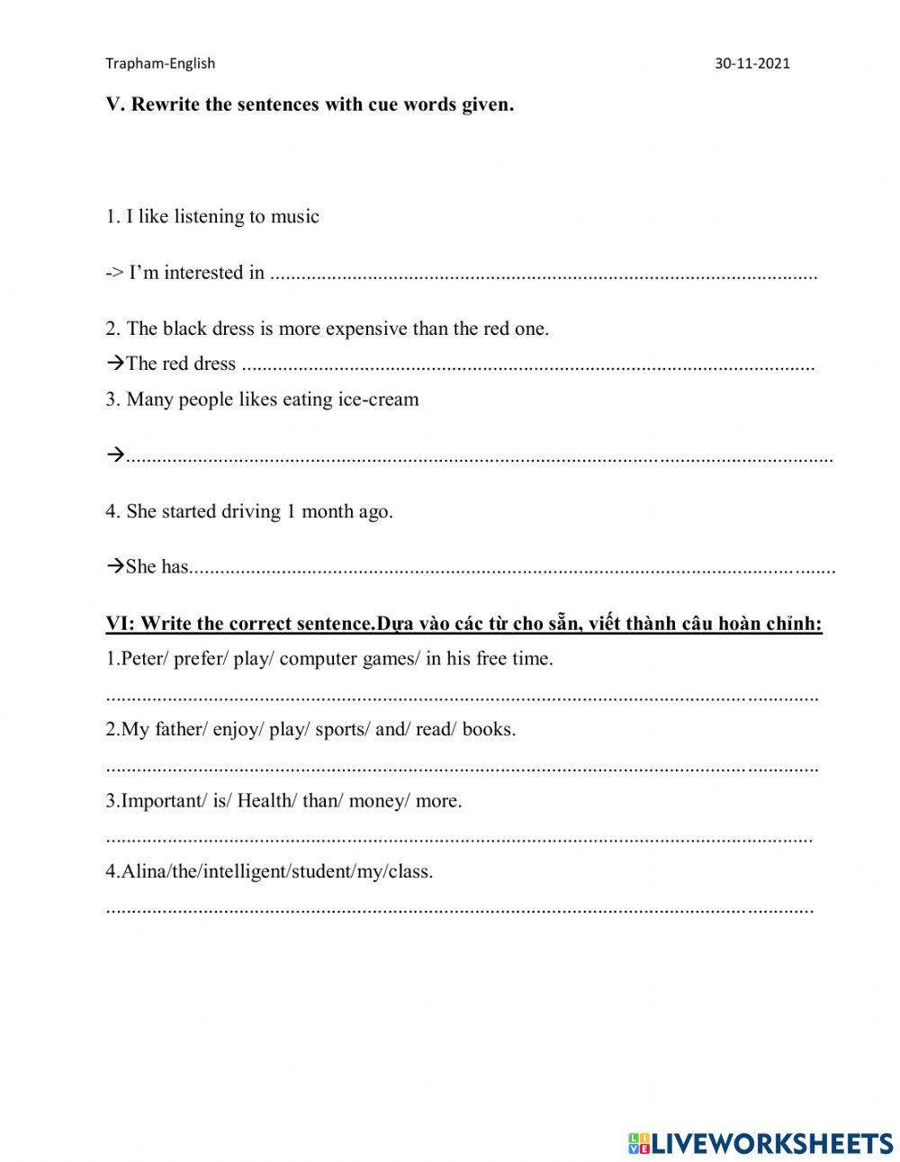 Test -midterm semester 1-g8