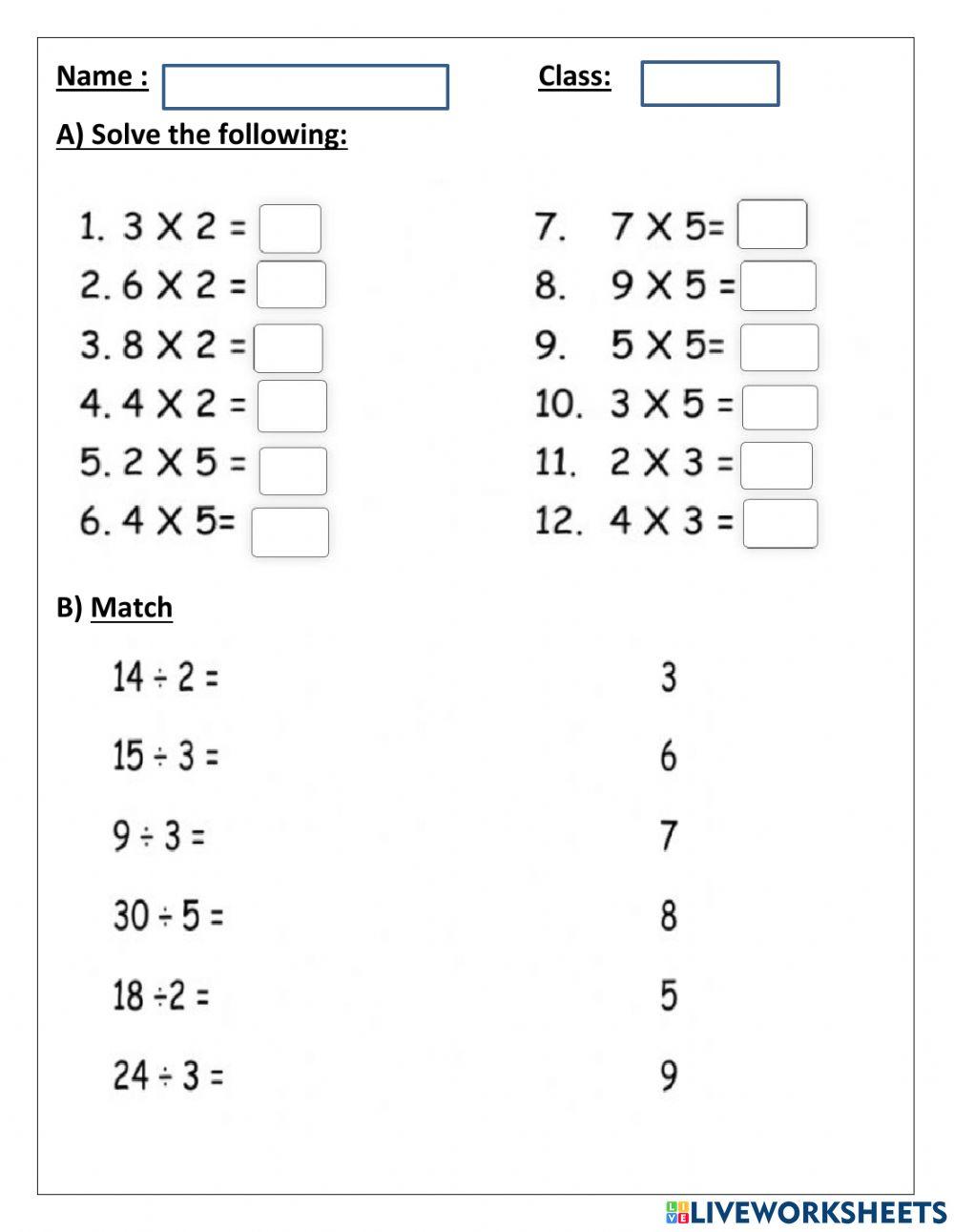 Multiplication and division