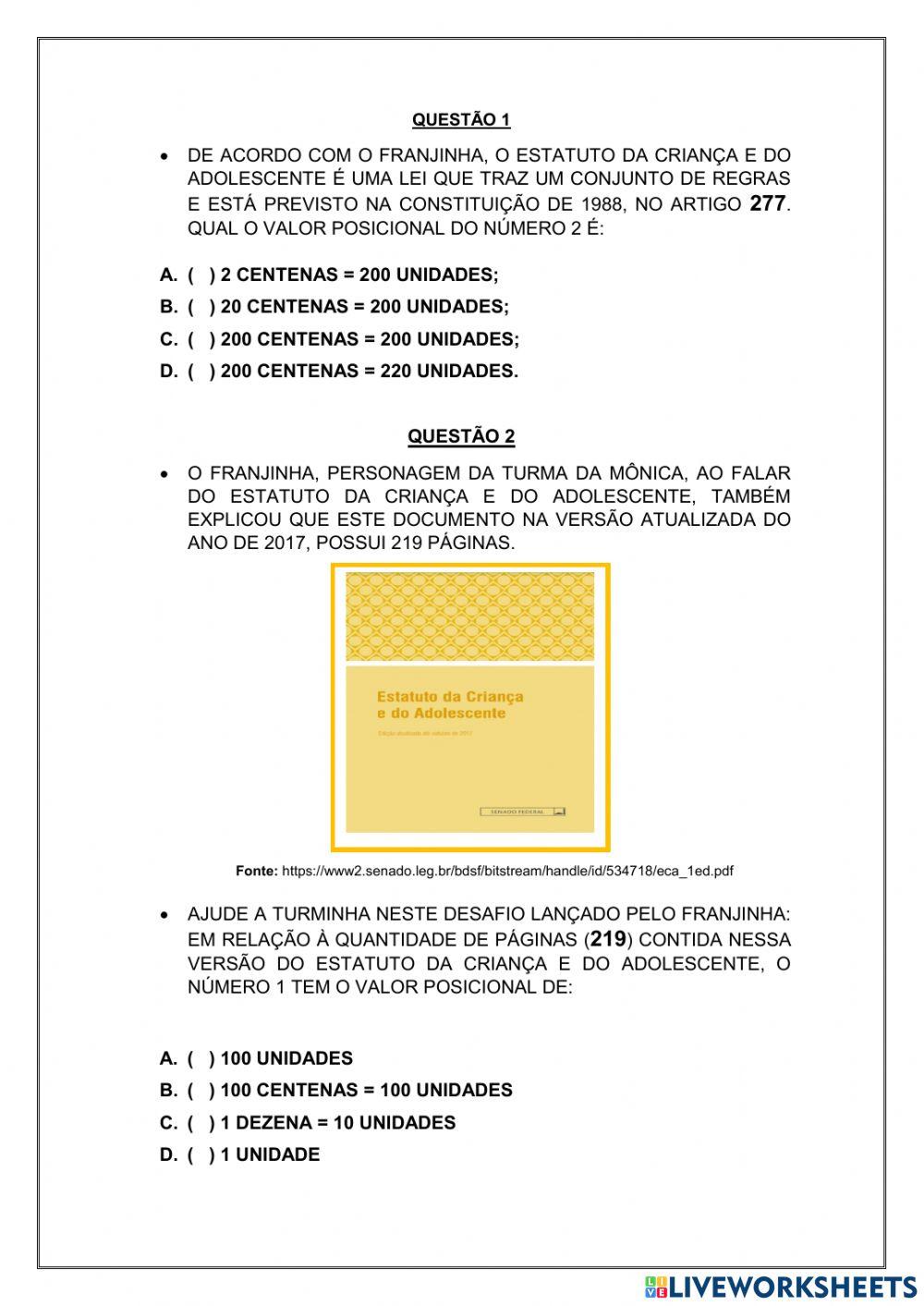 Revisão de matemática