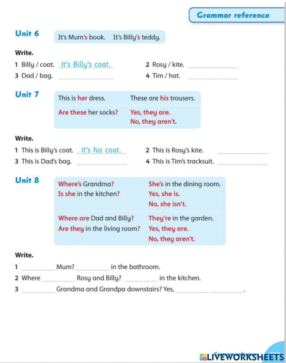 Grammar Review FnF 1 - 2
