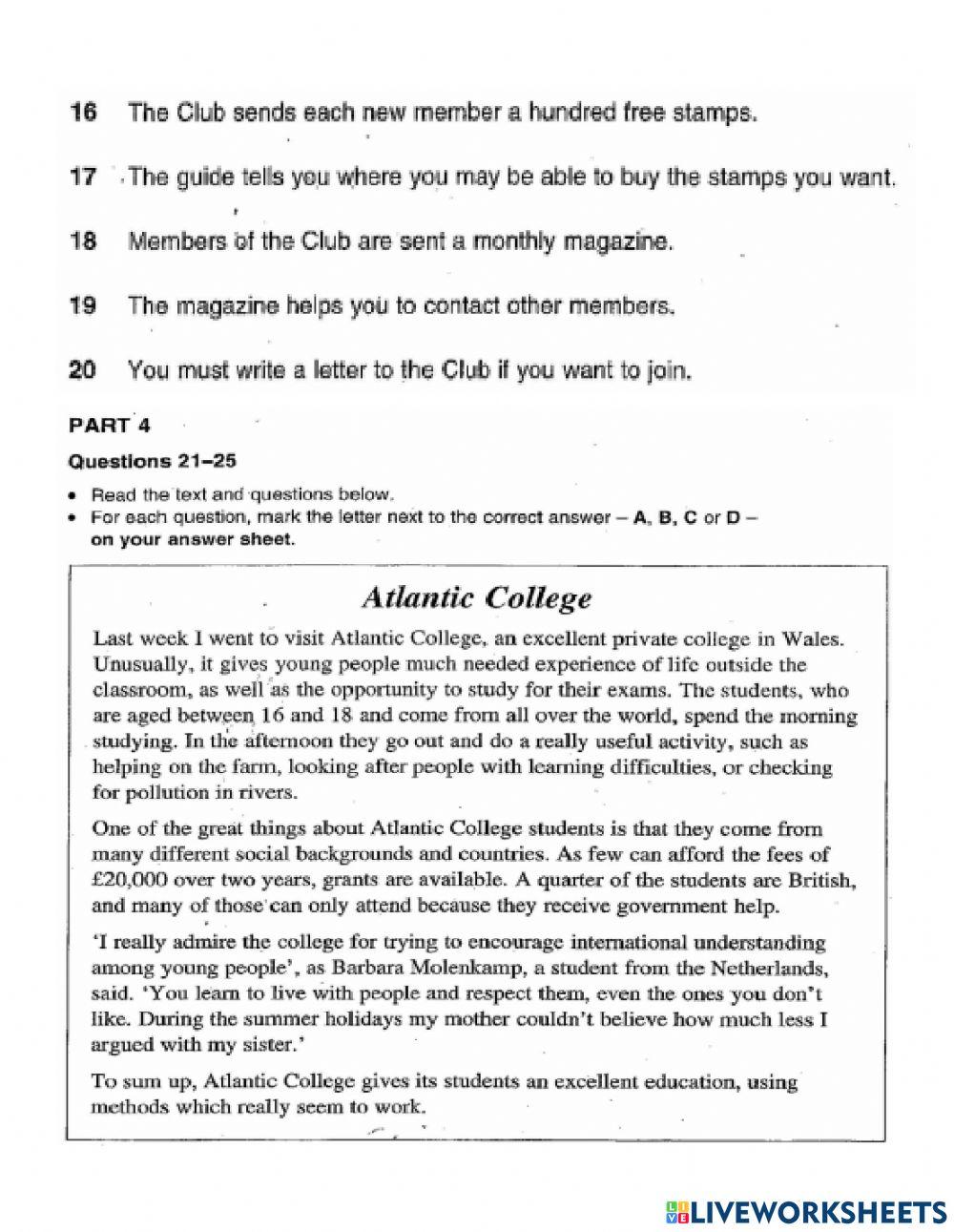 Pet 3 - test 2 - reading