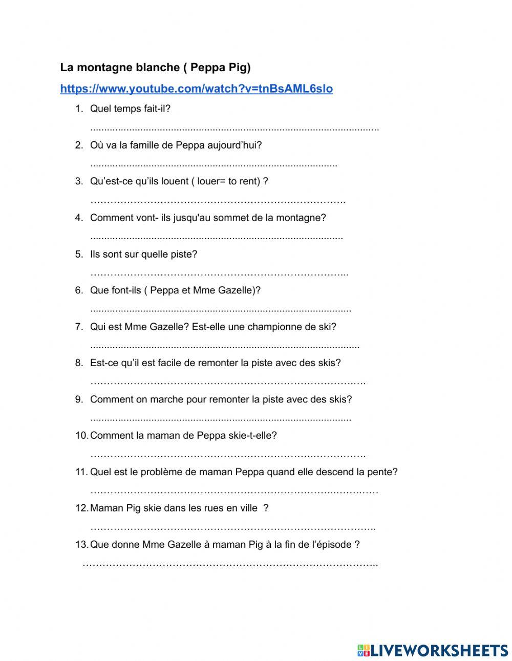 la montagne blanche questions d'après épisode 