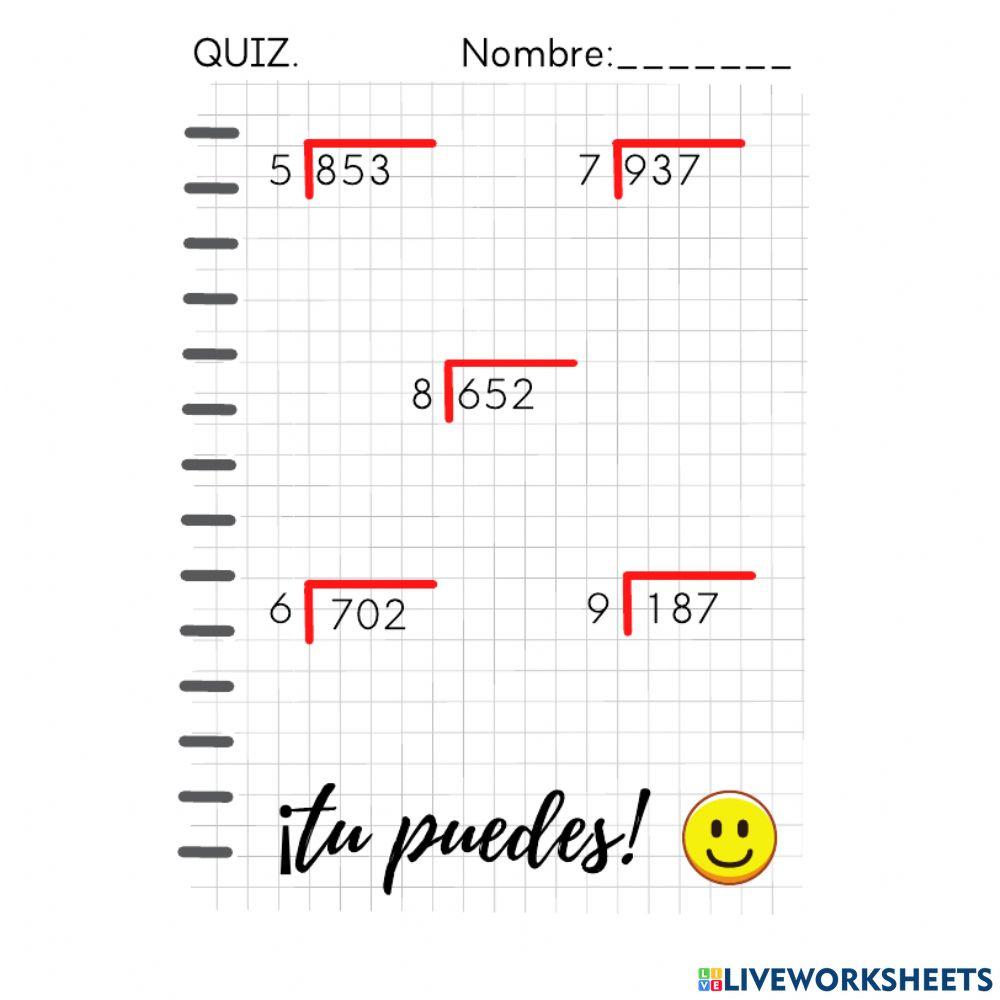 Quiz divisiones