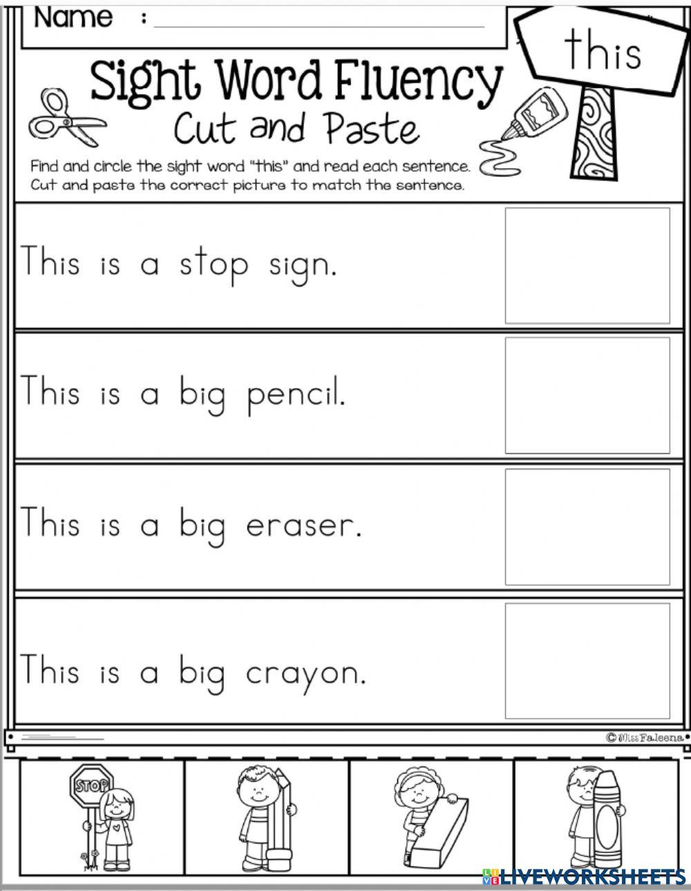 sight word stop sign online exercise for | Live Worksheets