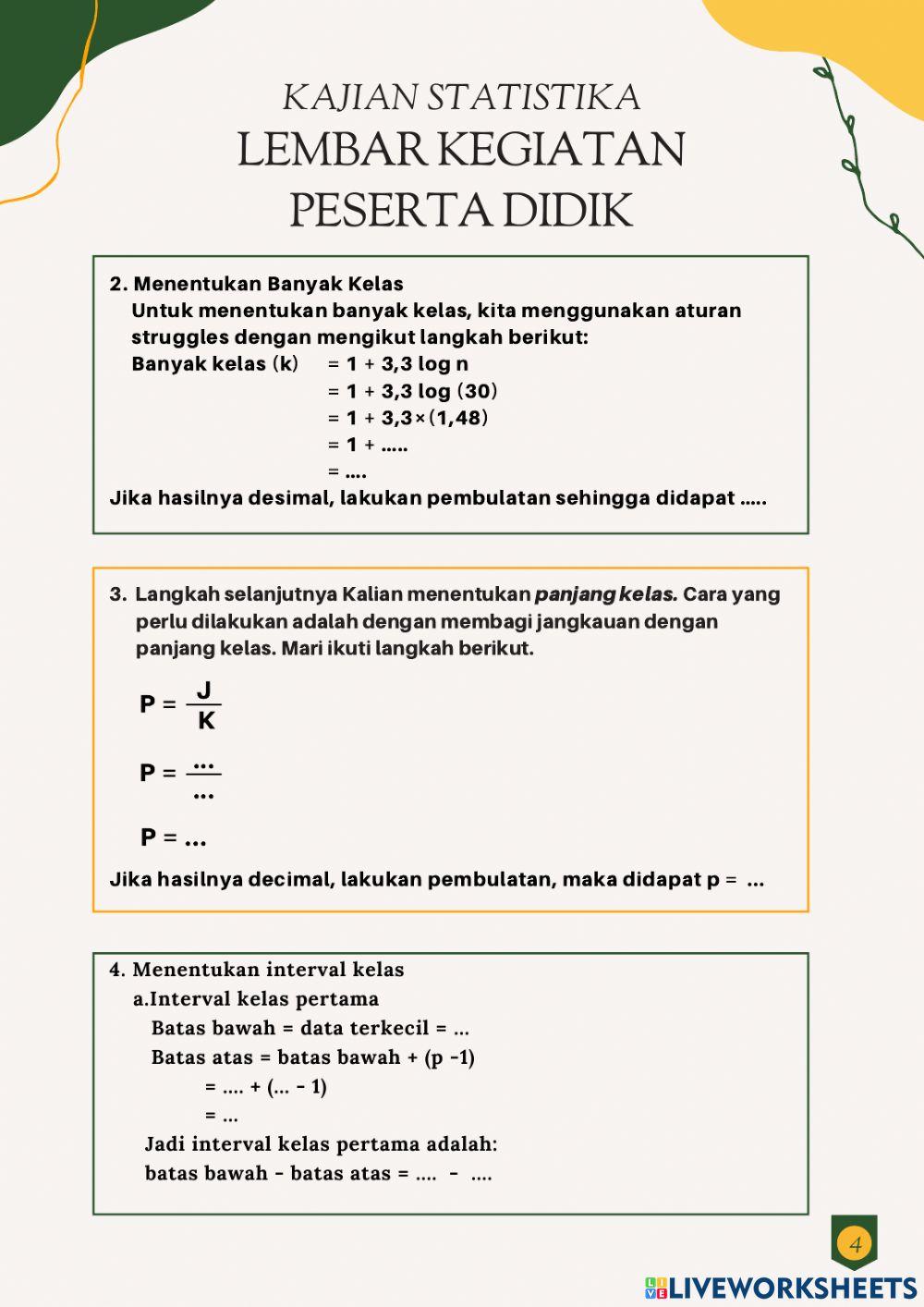 Menyusun Data dalam Tabel Distribusi Frekuensi