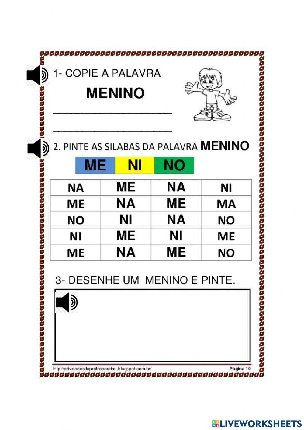 Metodo 28 palavras menino