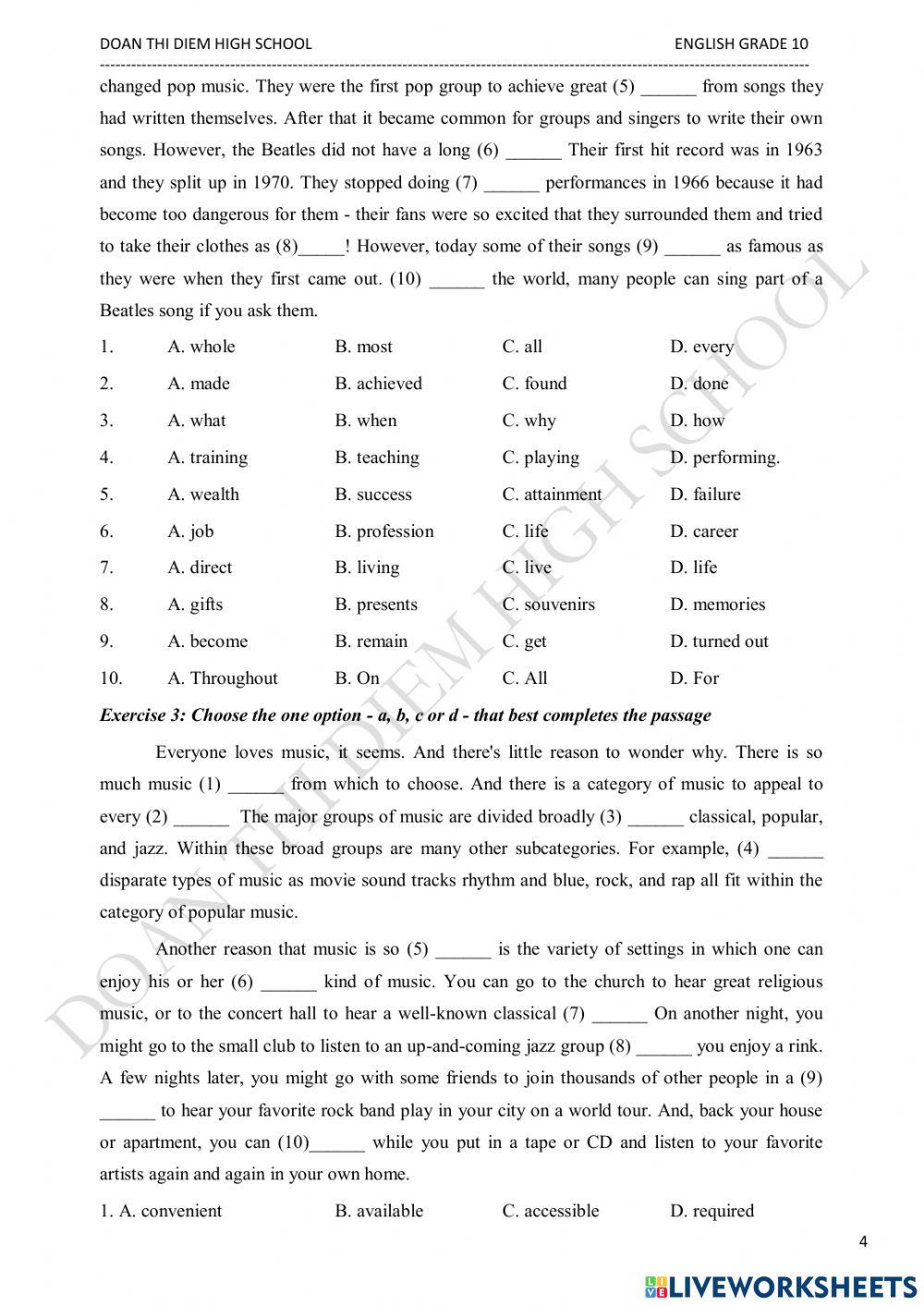 Vocab 2- music - part 2