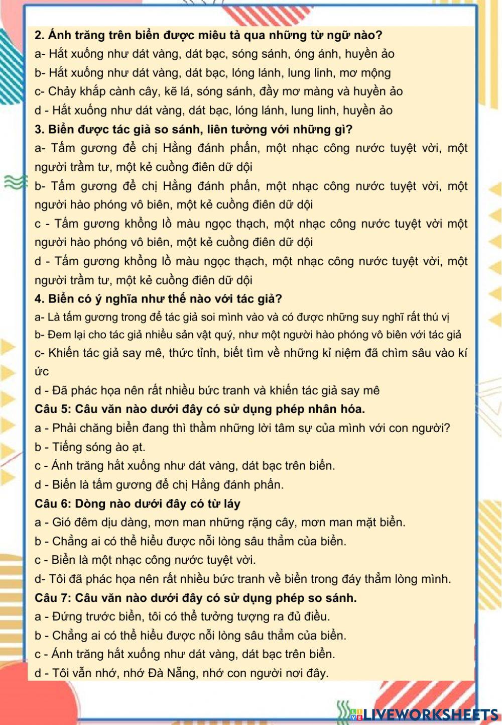 Tiếng Việt 5 - Ôn cuối tuần 6