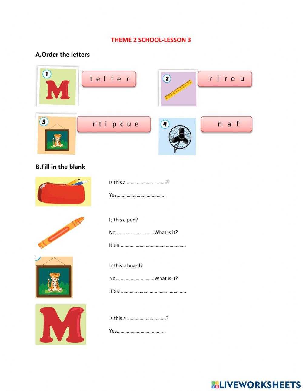 Theme 2 school lesson 3