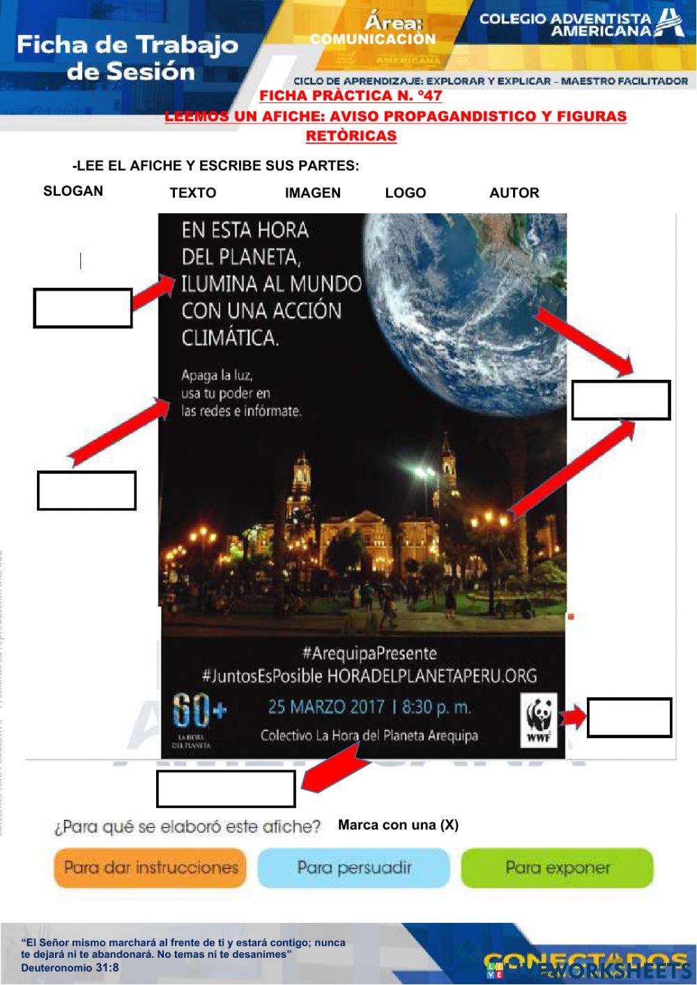 El afiche y figuras retoricas