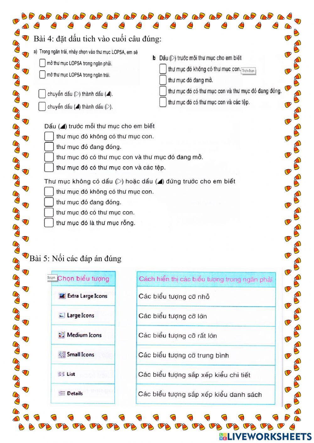 Phiếu Bài tập Khám phá Computer