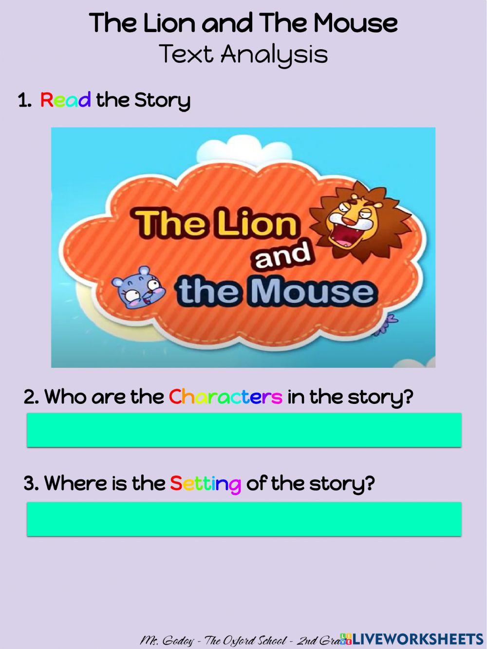 The Lion and The Mouse - Text Analysis