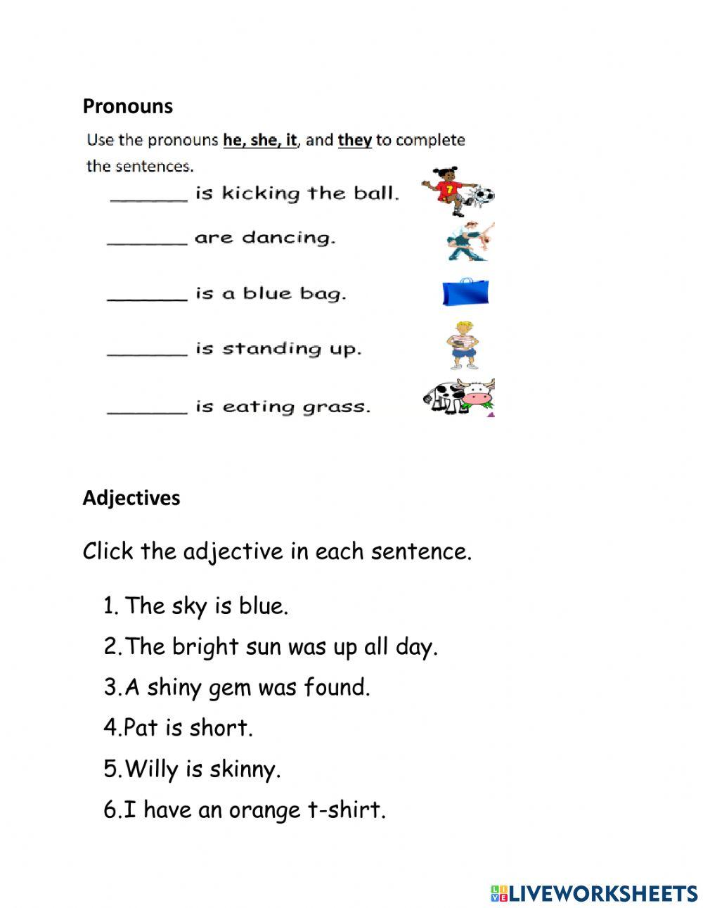 Pronouns and Adjectves