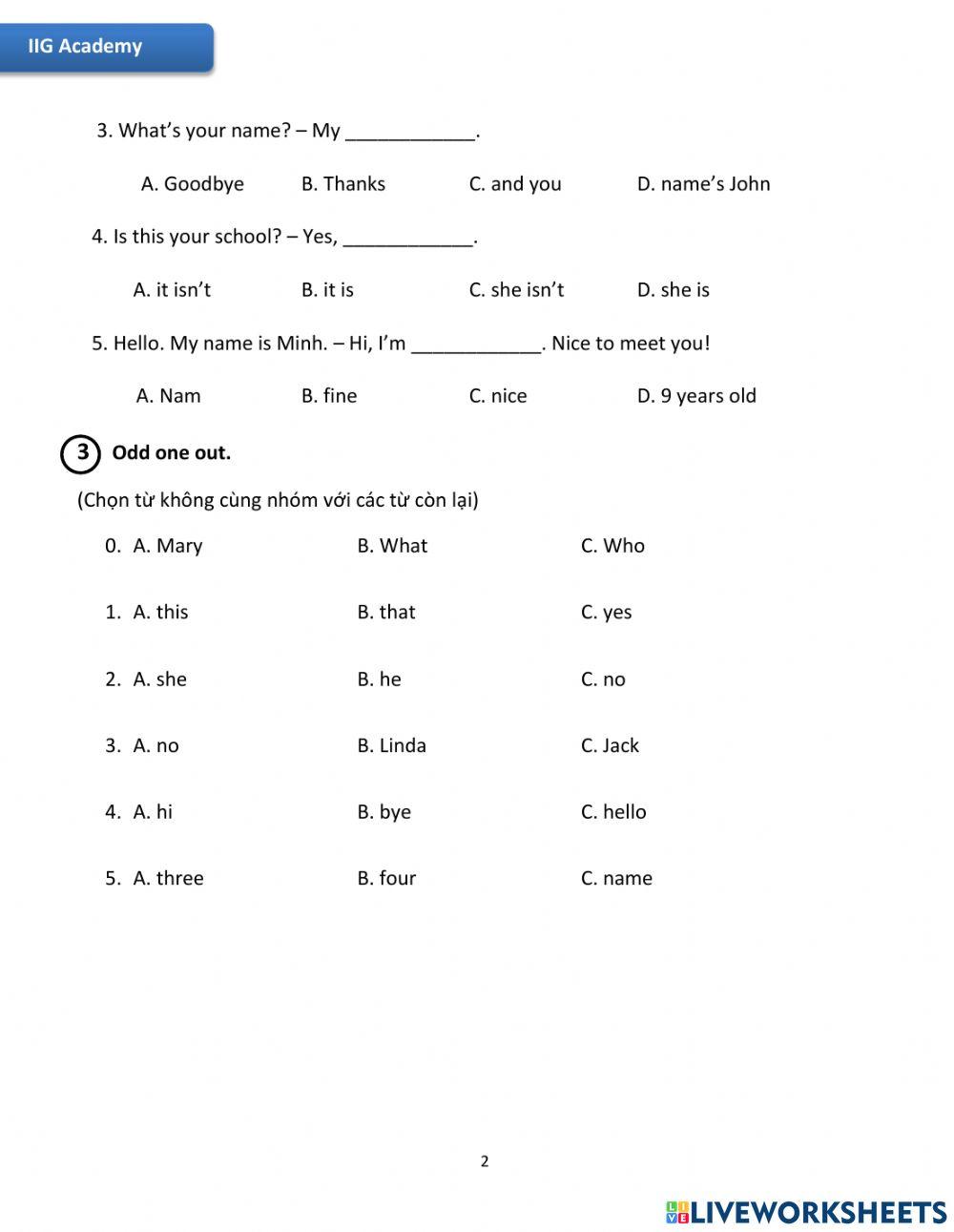 IIG-Grade 3-Worksheet 8