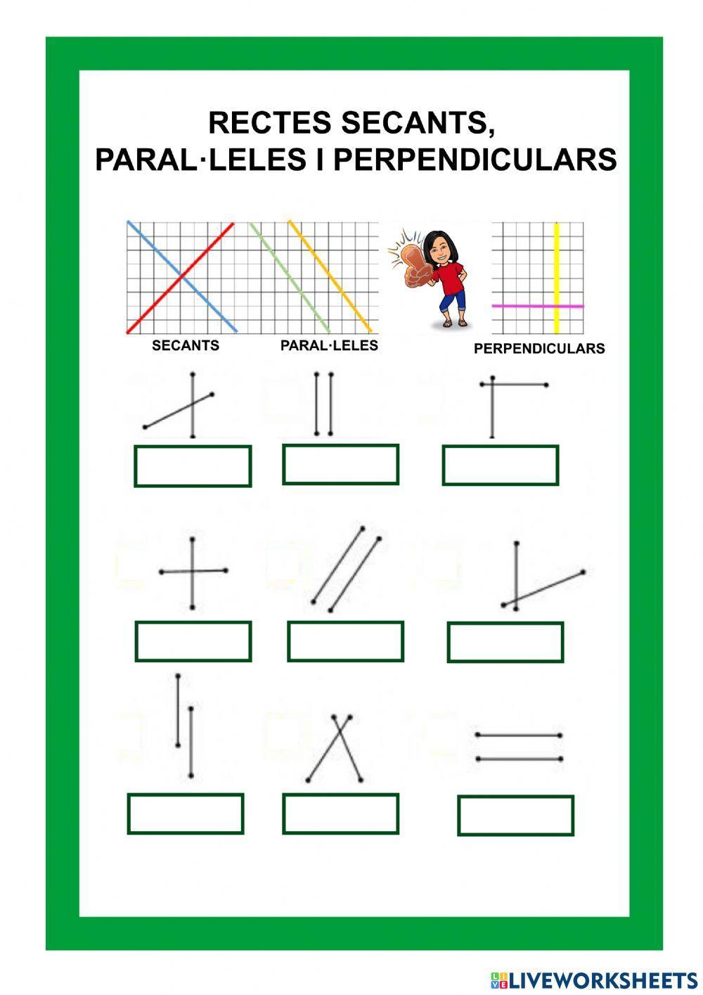 Rectes secants, paral·leles i perpendiculars