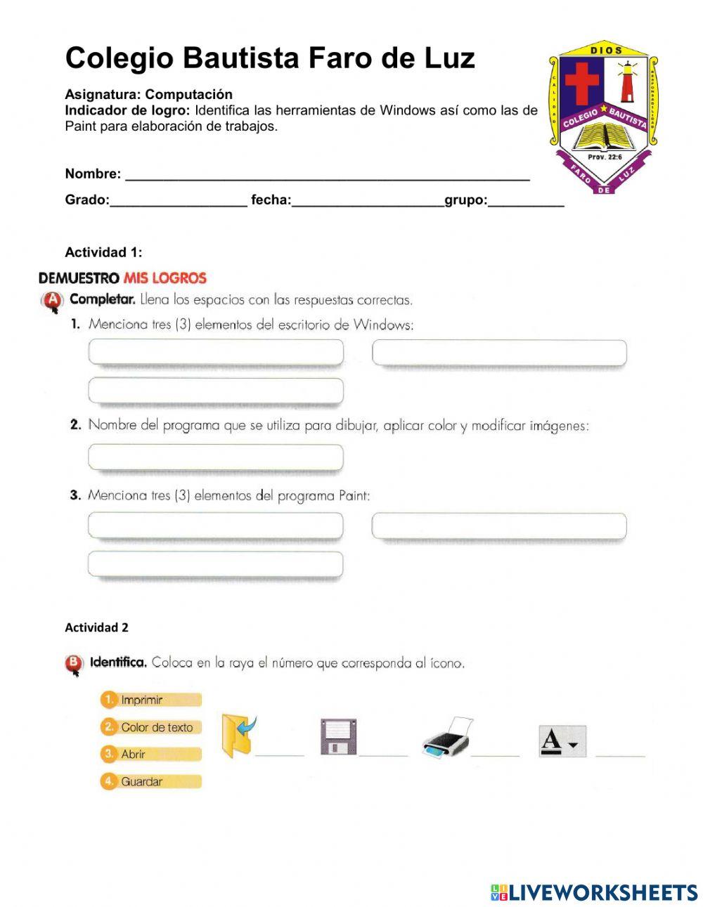 Evaluacion primer grado