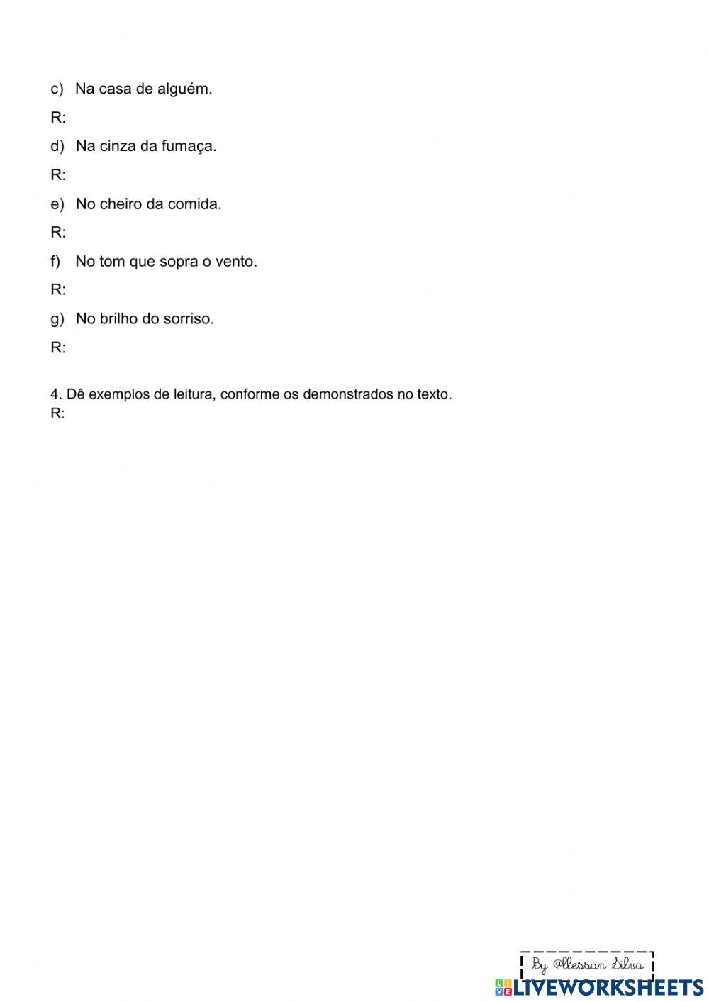 Interpretação de texto Aula de leitura