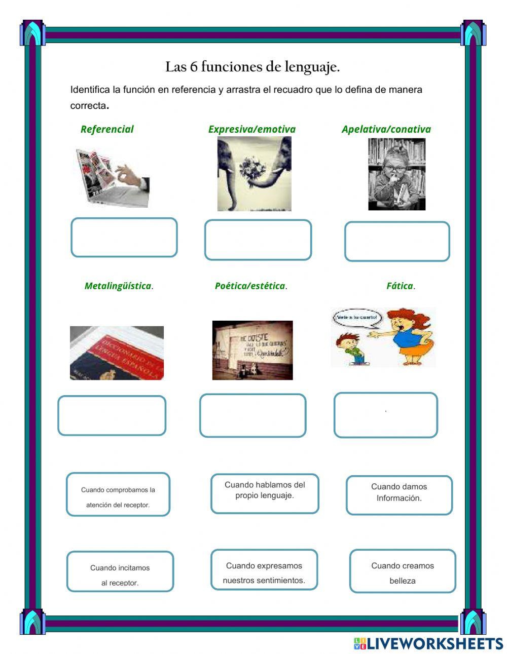 Actividades con las funciones del lenguaje image to u