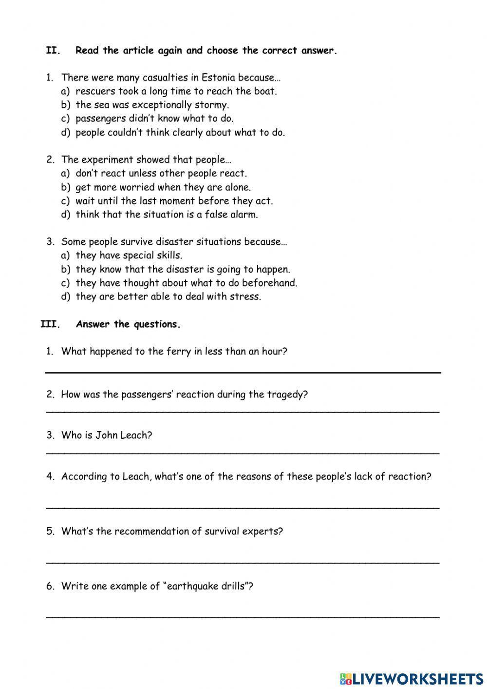 Reading activity n°1(iv term)