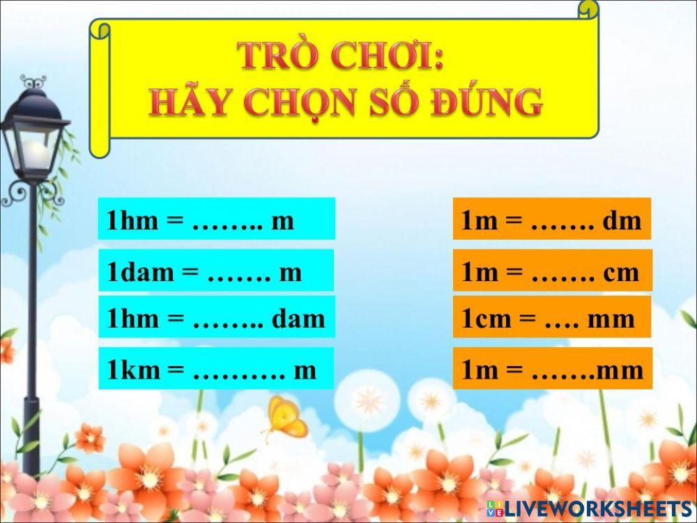 Đổi đơn vị đo độ dài