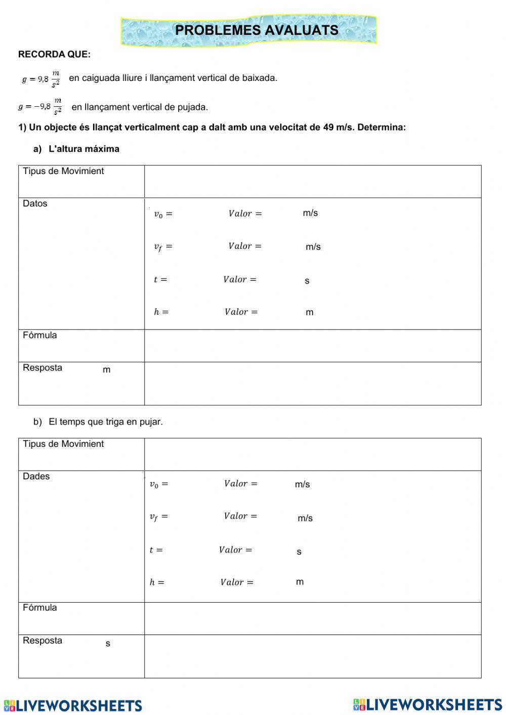 UD2. Moviment rectilini-moviment vertical