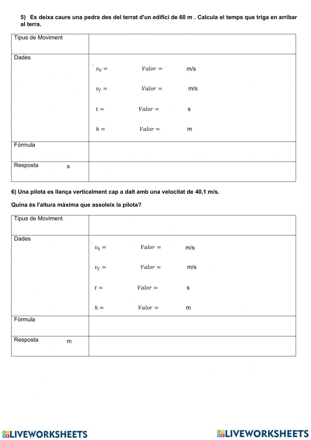UD2. Moviment rectilini-moviment vertical
