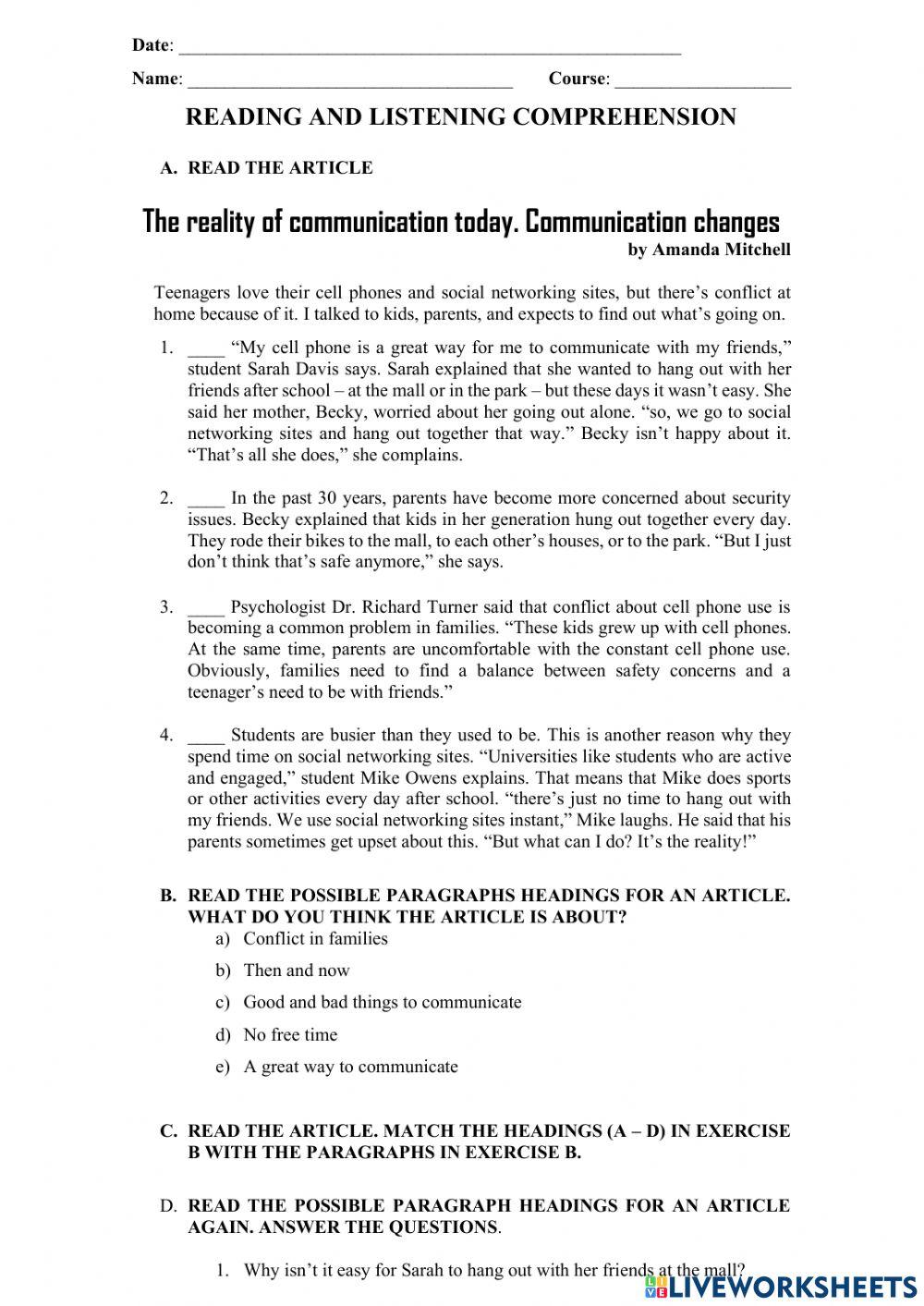 Communication today