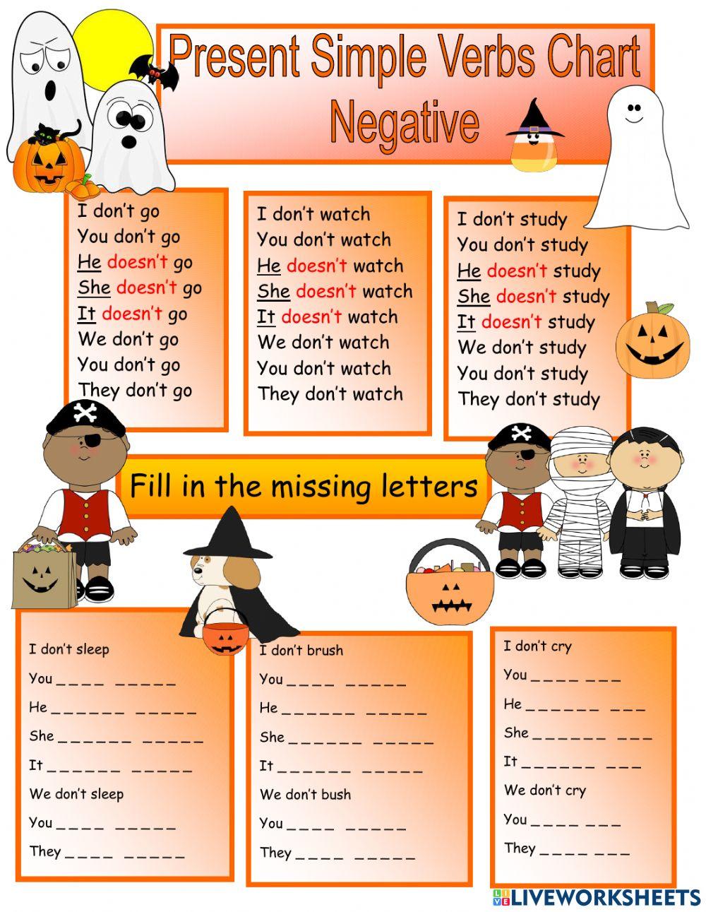 Present Simple (Halloween Style)