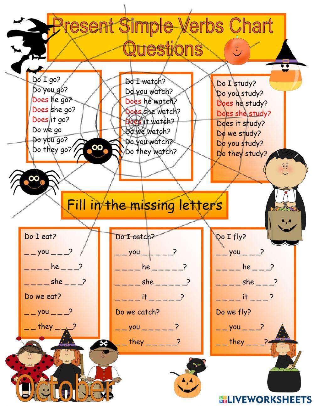 Present Simple (Halloween Style)