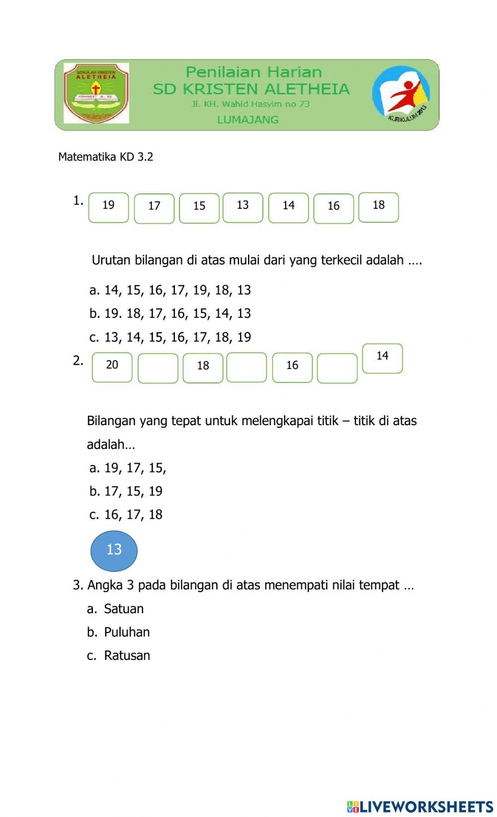 PH Matematika KD 3.2