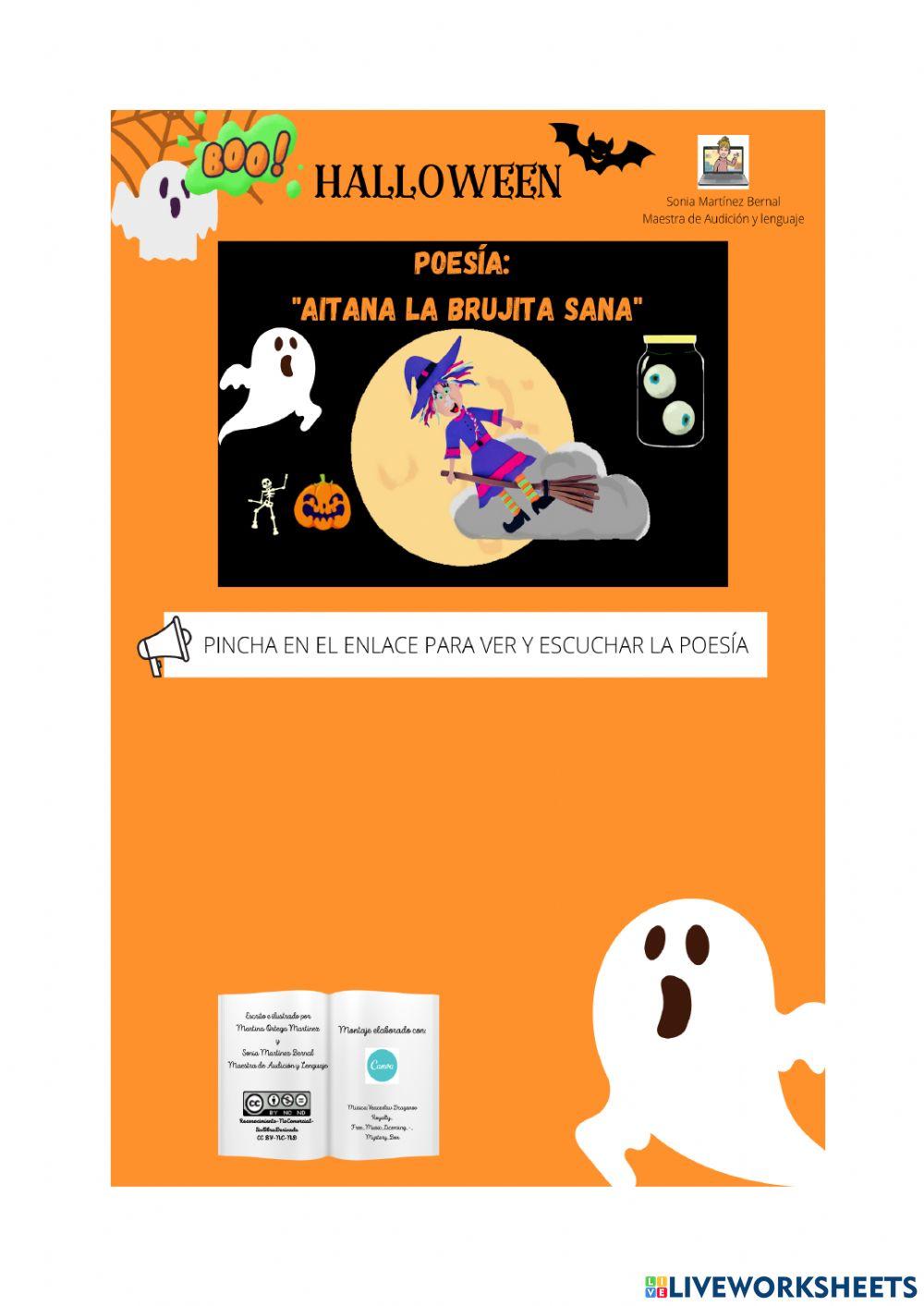 Halloween POESÍA aitana la brujita sana