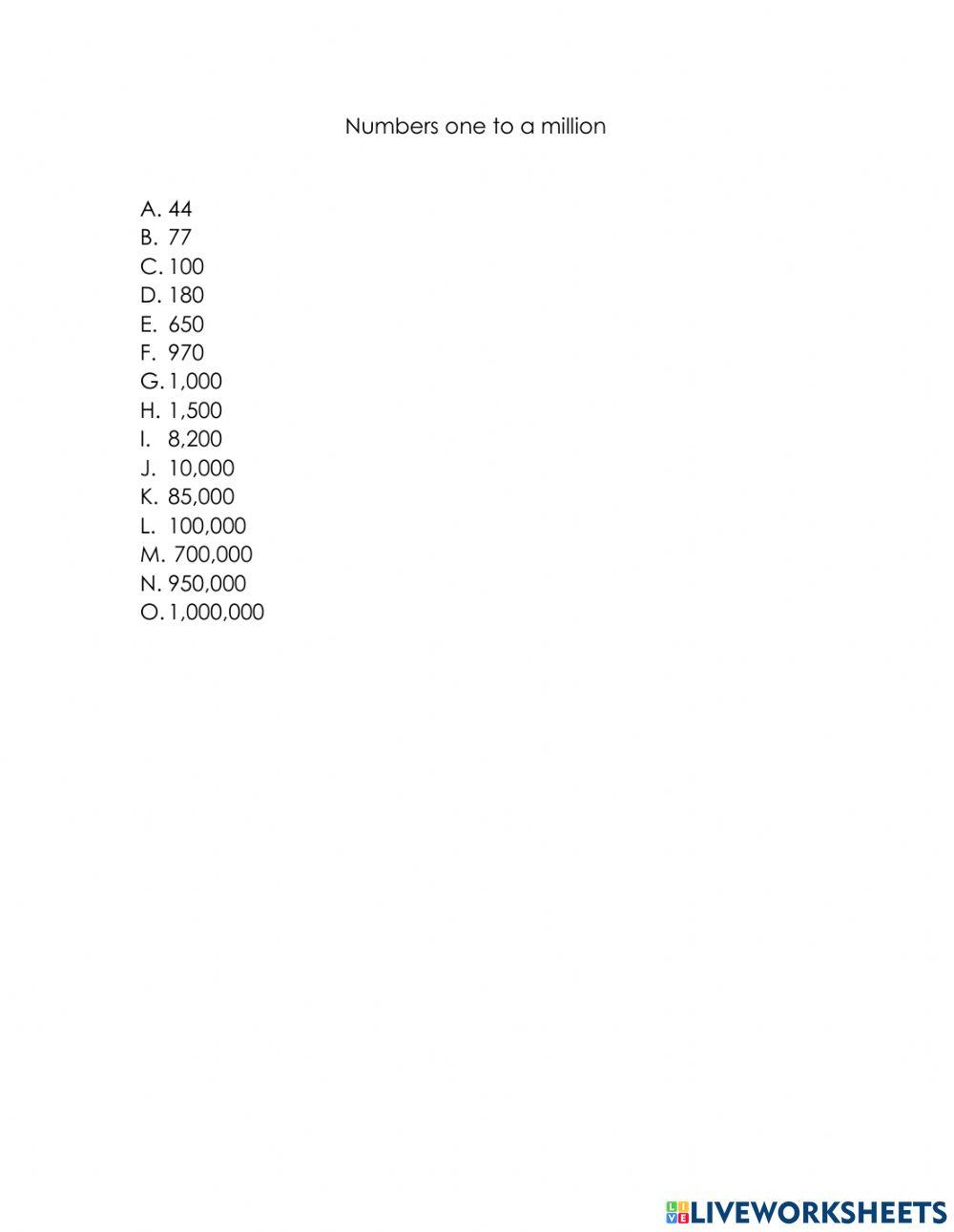 Large numbers (spelling)