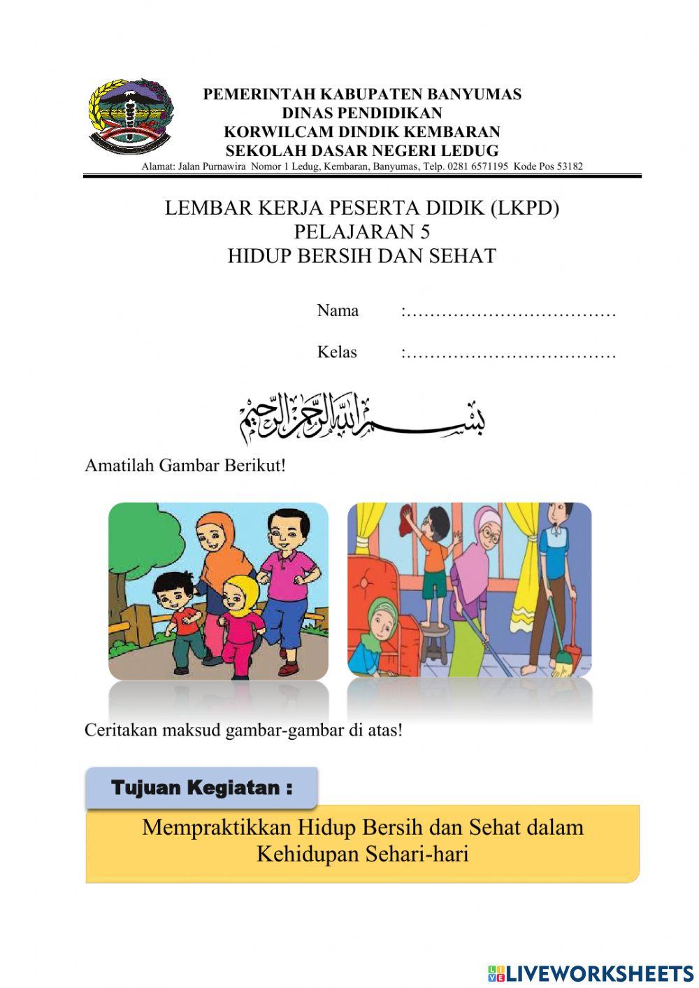 LKPD PAI Kelas 2 Perilaku Hidup Bersih dan Sehat