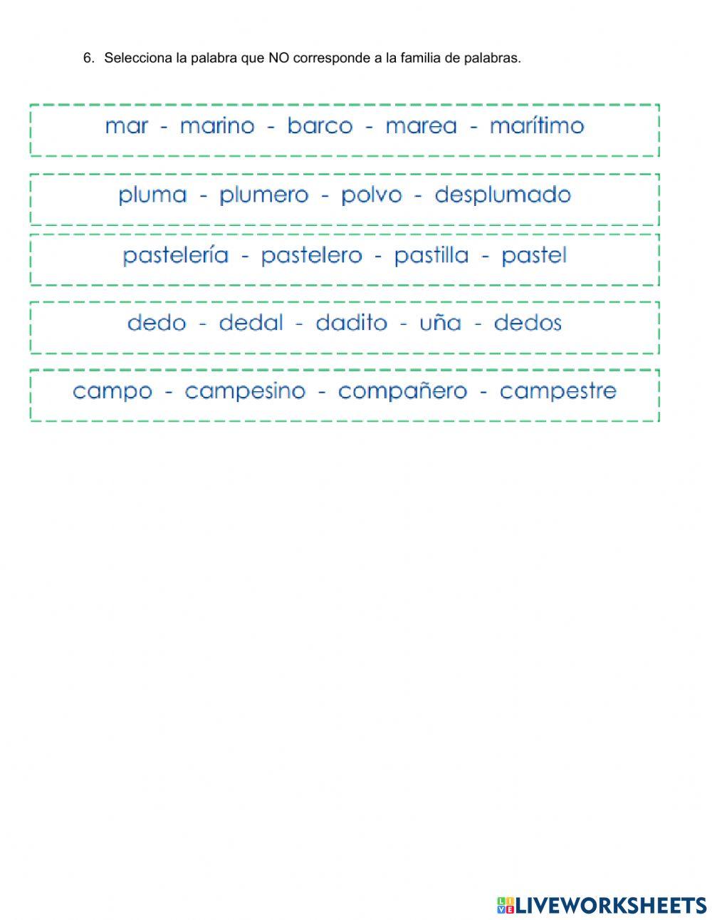 Examen de finalización de tema 2 grado 3°