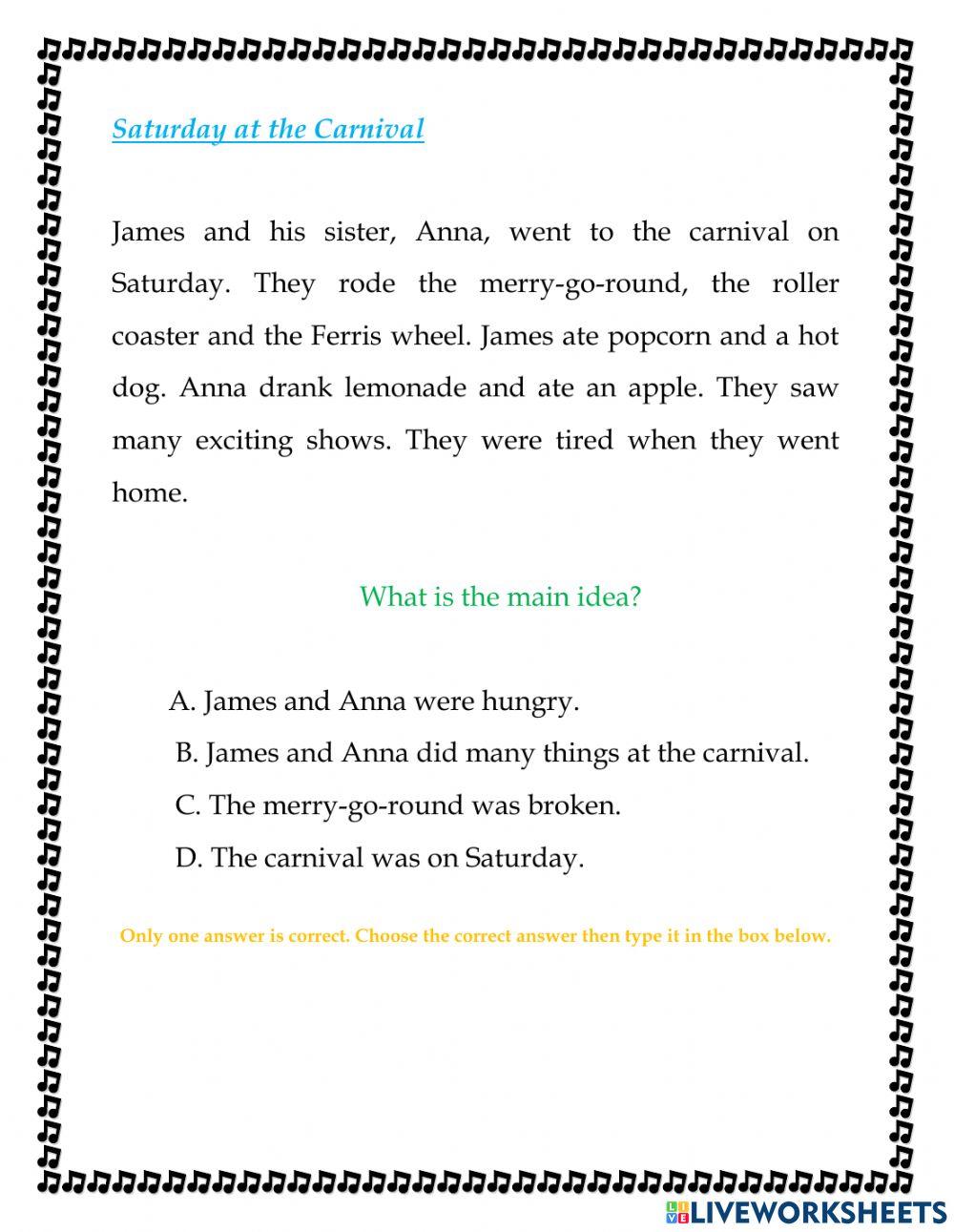 Finding the main idea