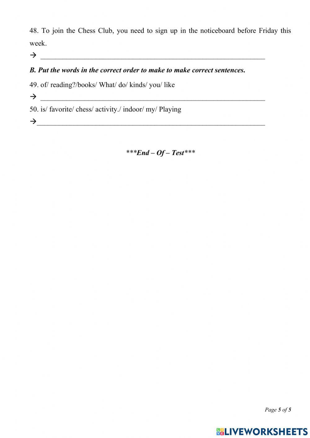 MOET English Grade 6 Unit 2