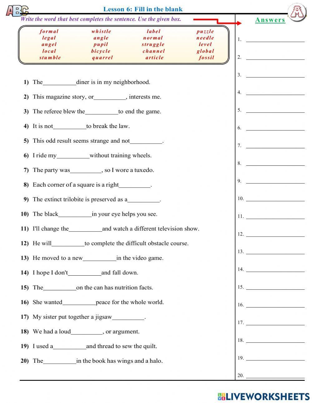 Lesson 6 - Words with Final Schwa + l sounds-6