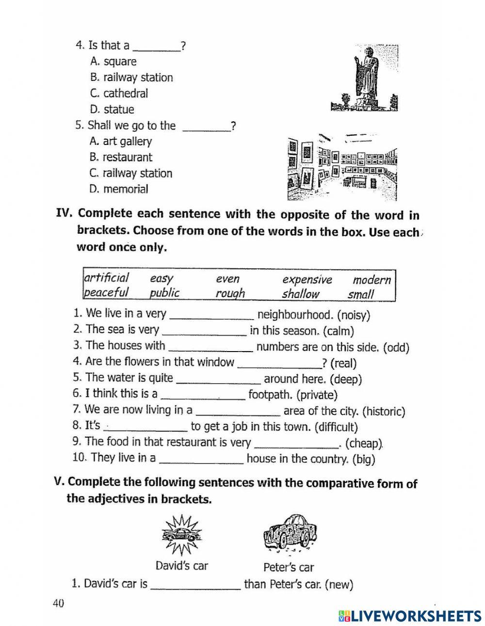 Unit 4: My Neighbourhood