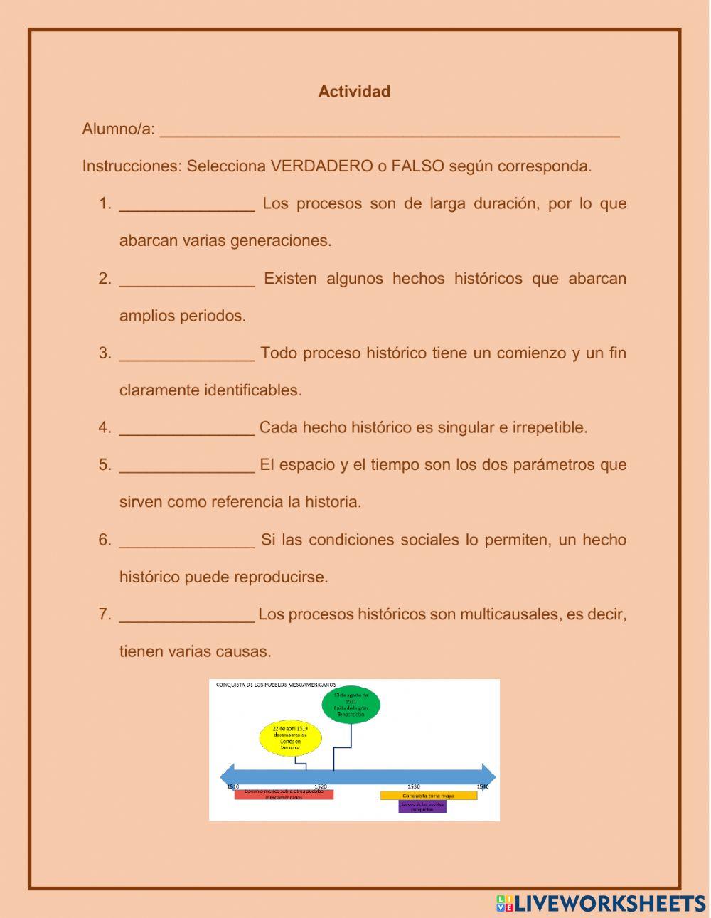 Procesos y hechos históricos