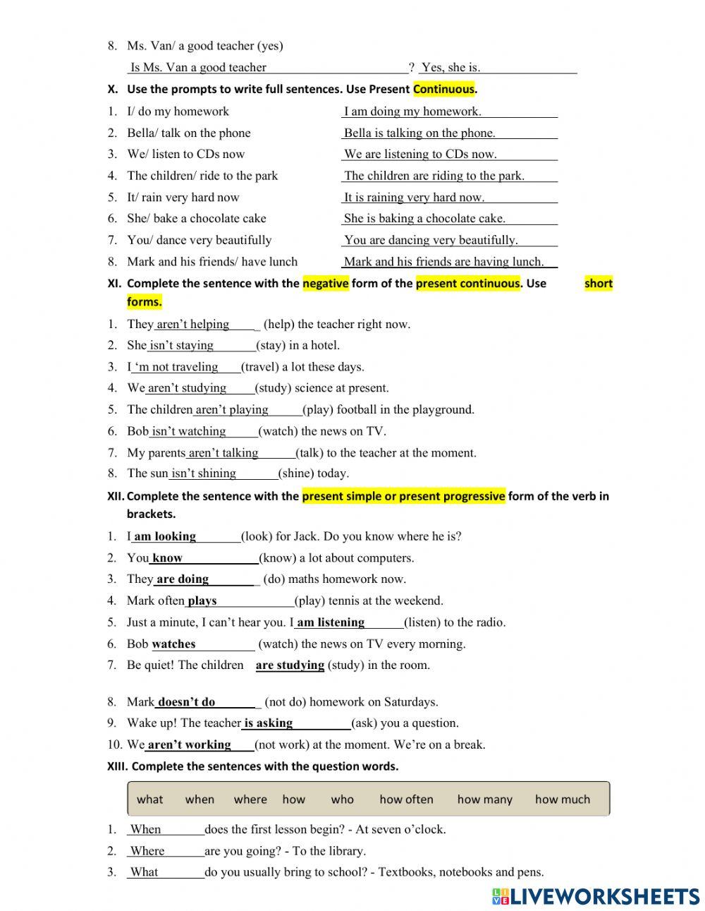 MLH6 - Unit 1 - My new school - keys