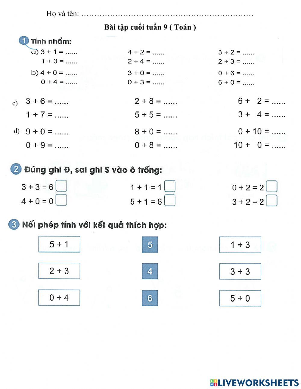 Bài tập tuần 9 ( Toán )