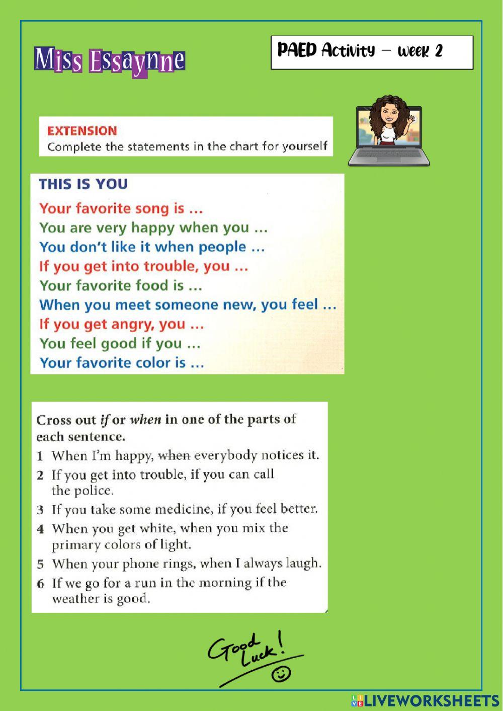 Open conditional practice