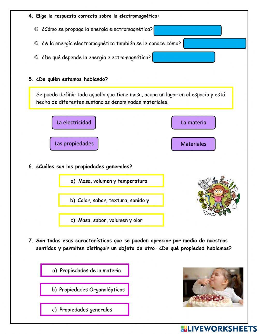 La energía eléctrica, lumínica y electromagnética