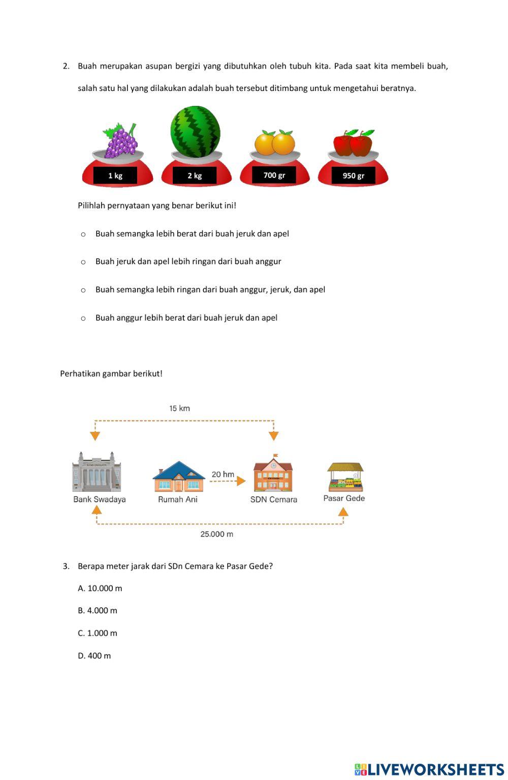 Soal Latihan AKM Numerasi 5