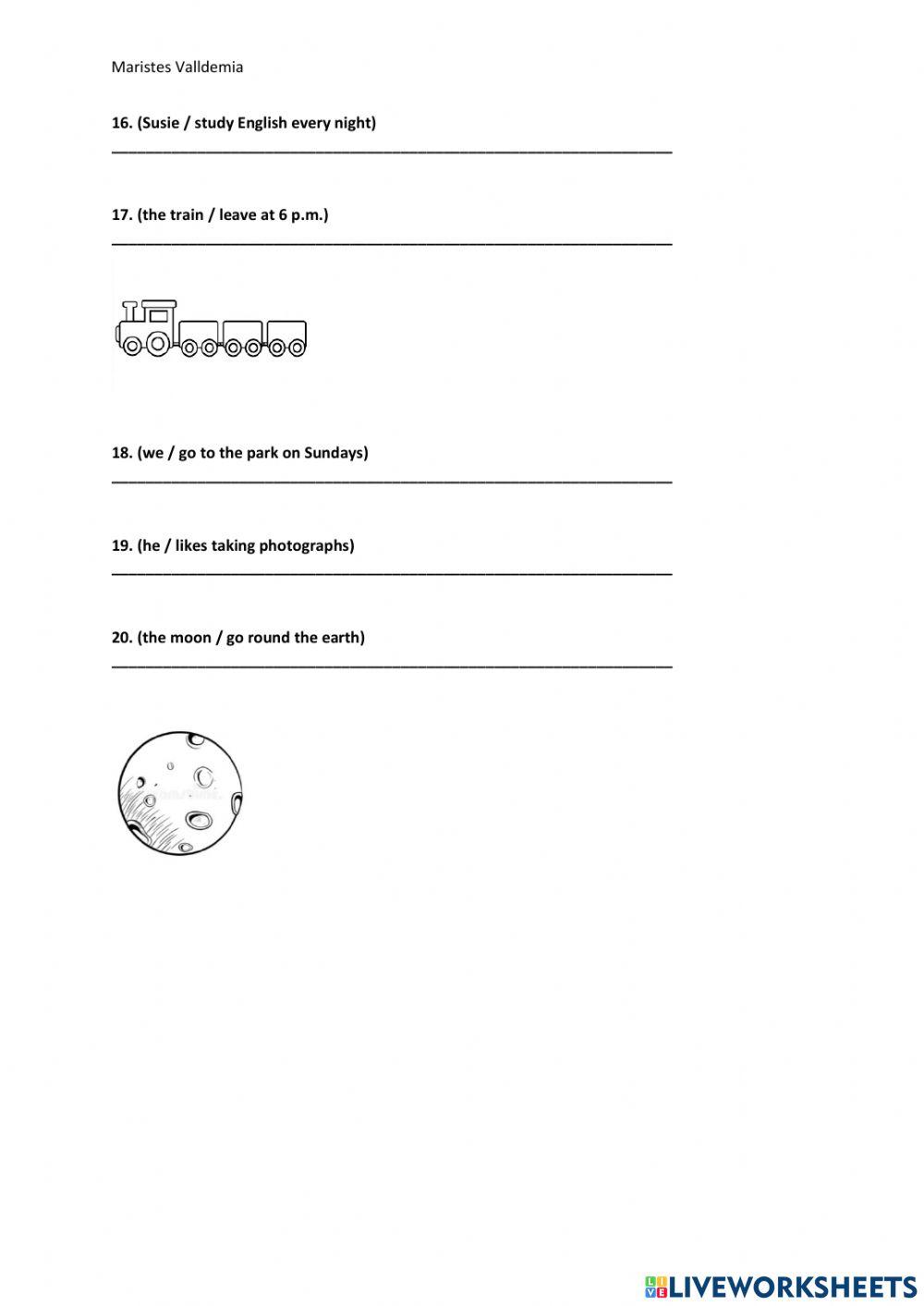 Positive Present Simple Sentences