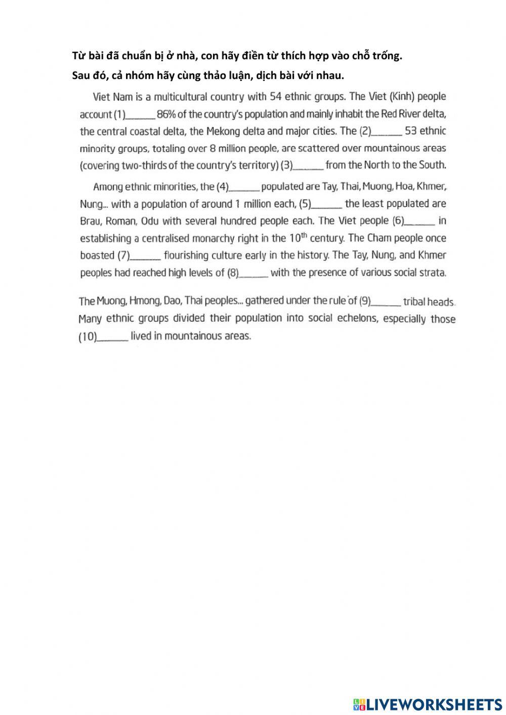 Revision Unit 3 - Bài VIII