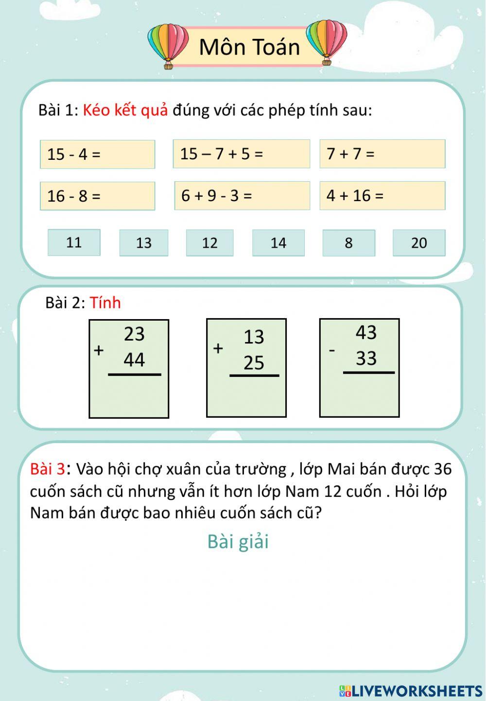 Phiếu cuối tuần 8