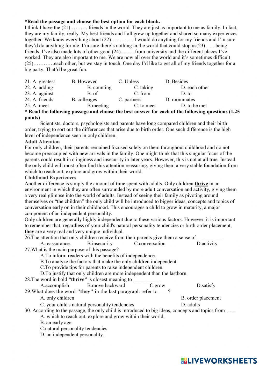Gr11- the first mid-term test